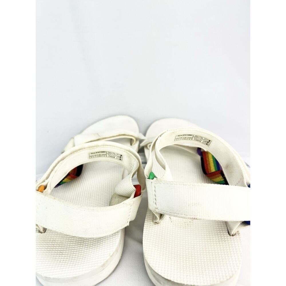 Teva Original Universal Pride Sandal Women’s 12 Rainbow Stripe White - Picture 9 of 11